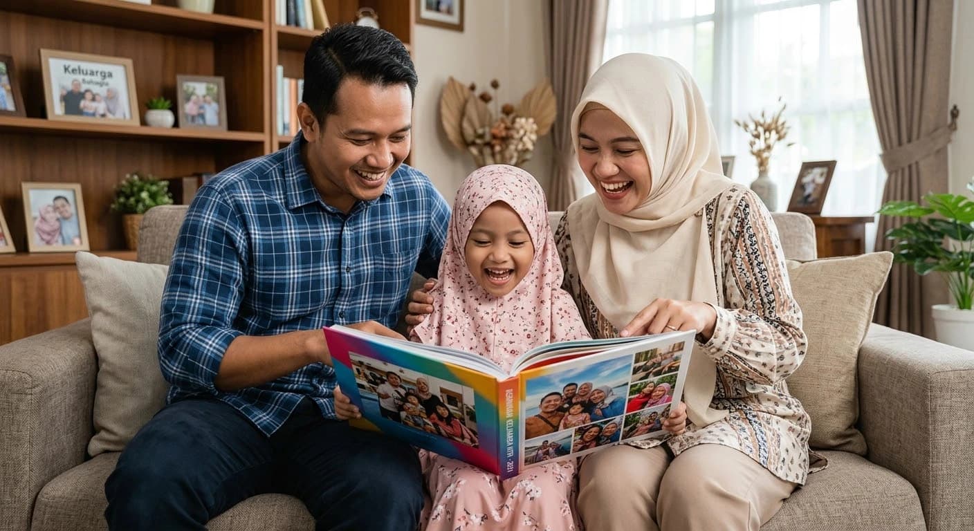Hasil cetak album foto premium Banjarbaru ForMemories